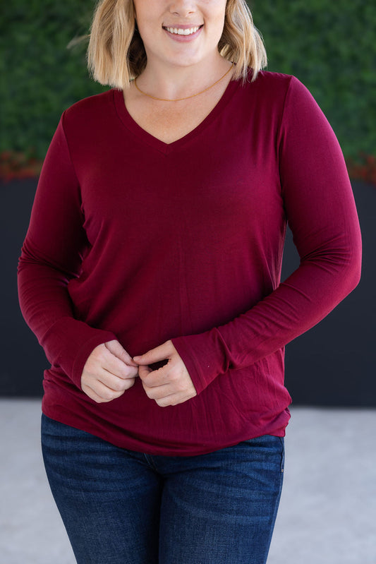 IN STOCK Larissa Long Sleeve - Burgundy FINAL SALE
