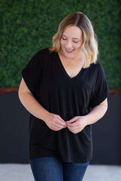 IN STOCK Sierra Pocket Top - Black FINAL SALE