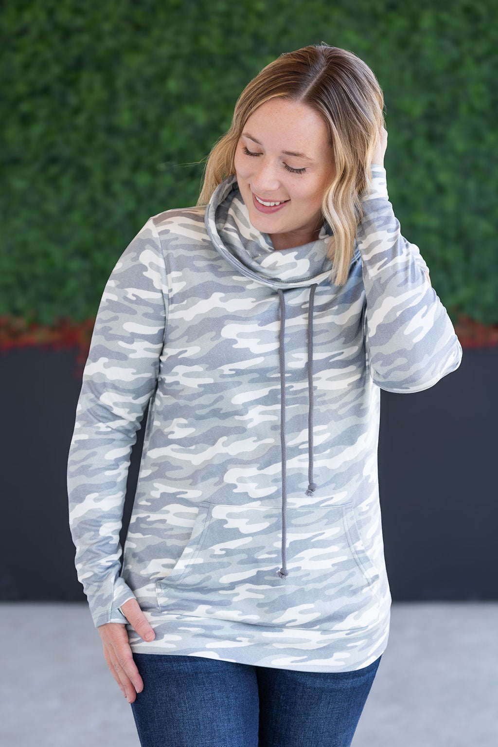 IN STOCK Soft Funnel Neck - Camo FINAL SALE