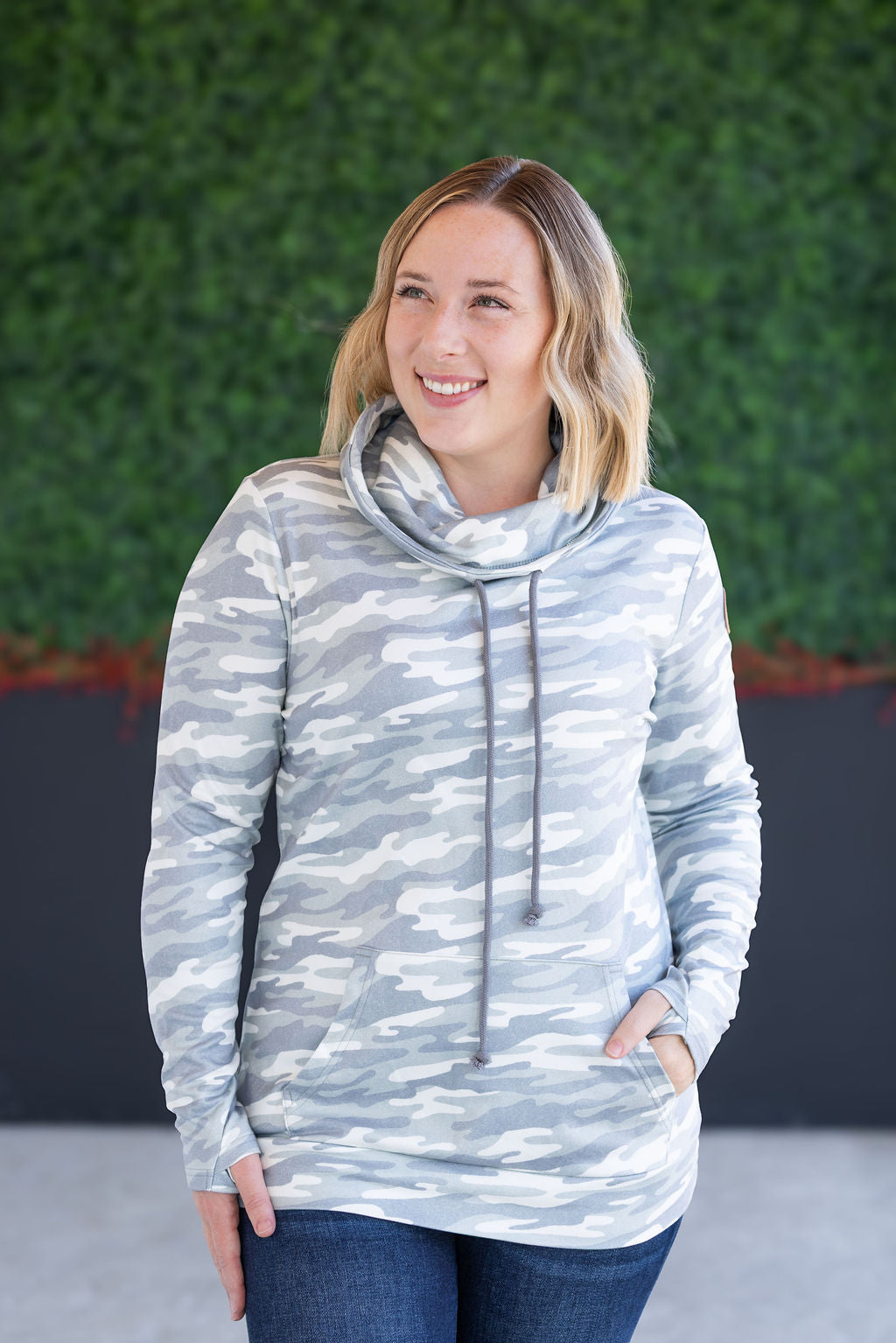IN STOCK Soft Funnel Neck - Camo FINAL SALE