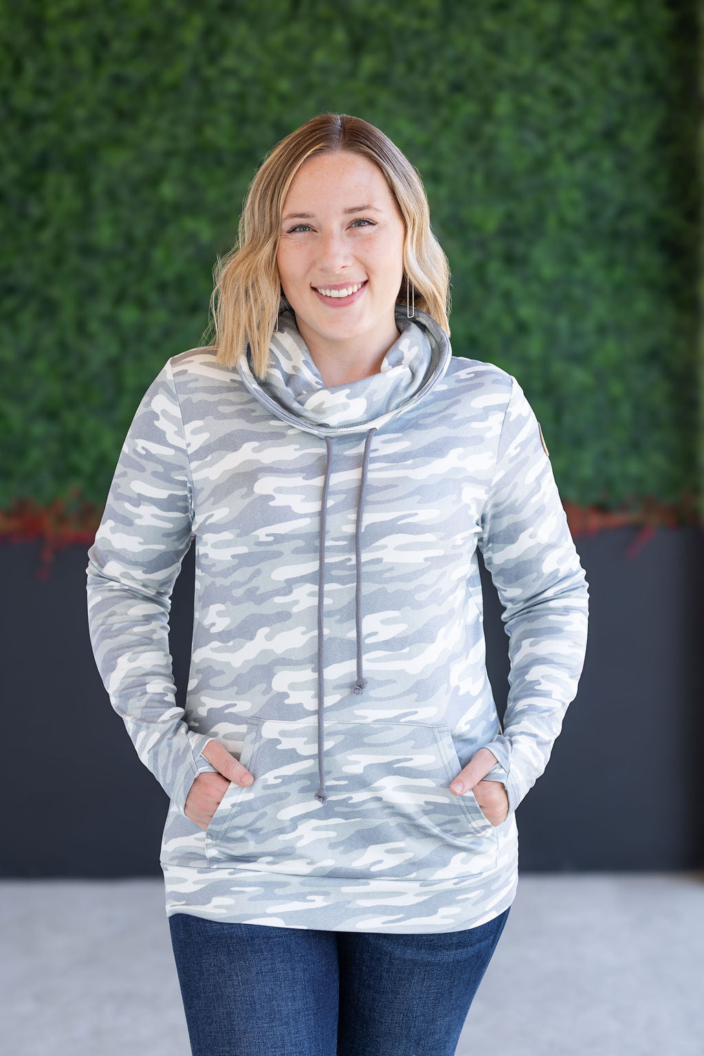 IN STOCK Soft Funnel Neck - Camo FINAL SALE