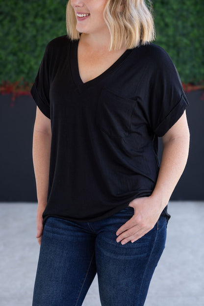 IN STOCK Sierra Pocket Top - Black FINAL SALE