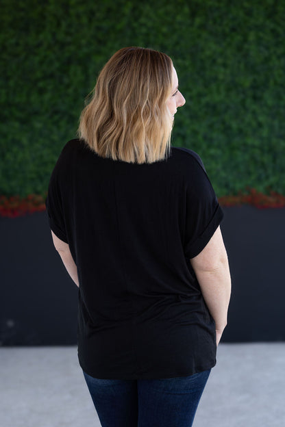 IN STOCK Sierra Pocket Top - Black FINAL SALE