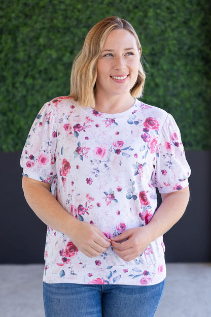 IN STOCK Katie Cozy Top - Pink Bloom FINAL SALE