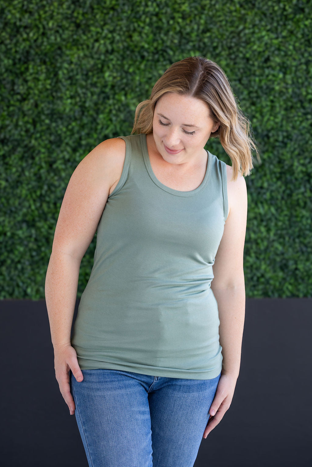 IN STOCK Ava Tank - Sage FINAL SALE