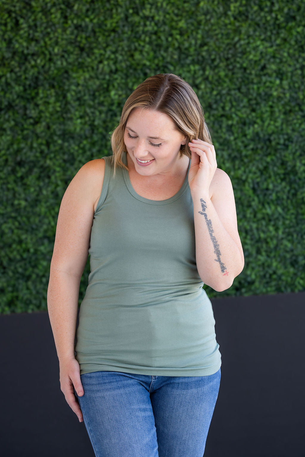 IN STOCK Ava Tank - Sage FINAL SALE
