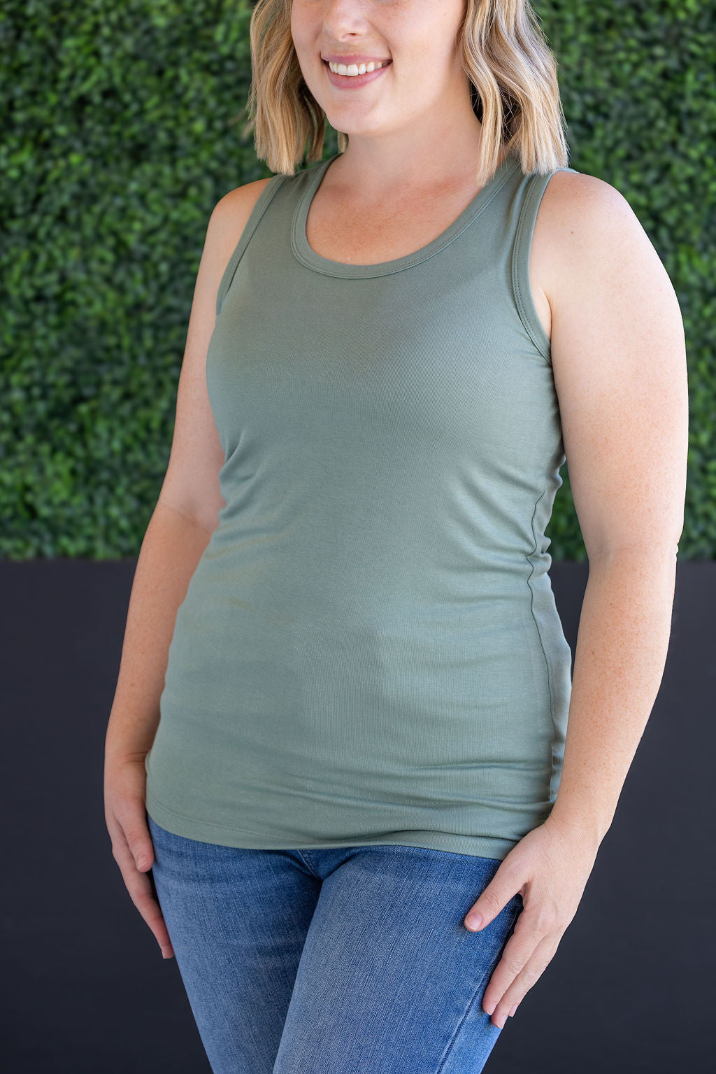 IN STOCK Ava Tank - Sage FINAL SALE