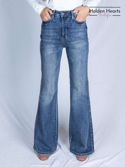 Peace and Love Tummy Control Flares - Holden Hearts