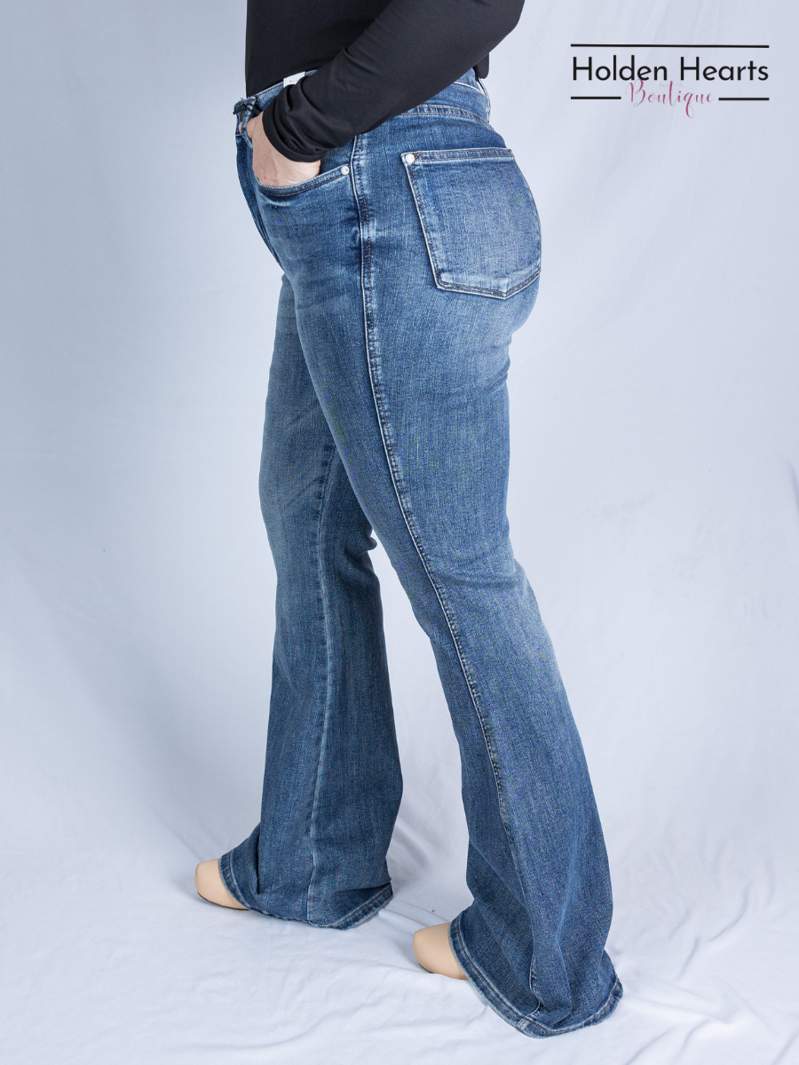 Peace and Love Tummy Control Flares - Holden Hearts