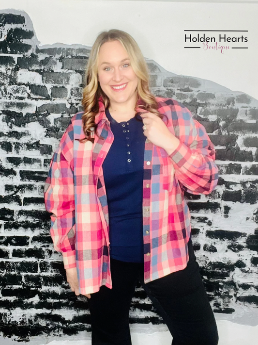Plaid Dreams Button Up - Holden Hearts