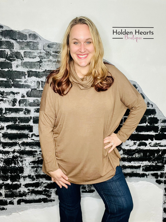 By the Fireside Top in Mocha - Holden Hearts