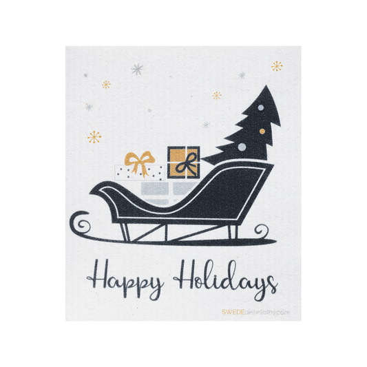 Swedish Dishcloth Christmas Sleigh - Holden Hearts