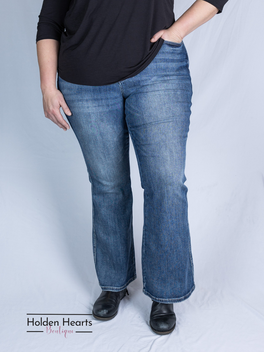 Peace and Love Tummy Control Flares - Holden Hearts