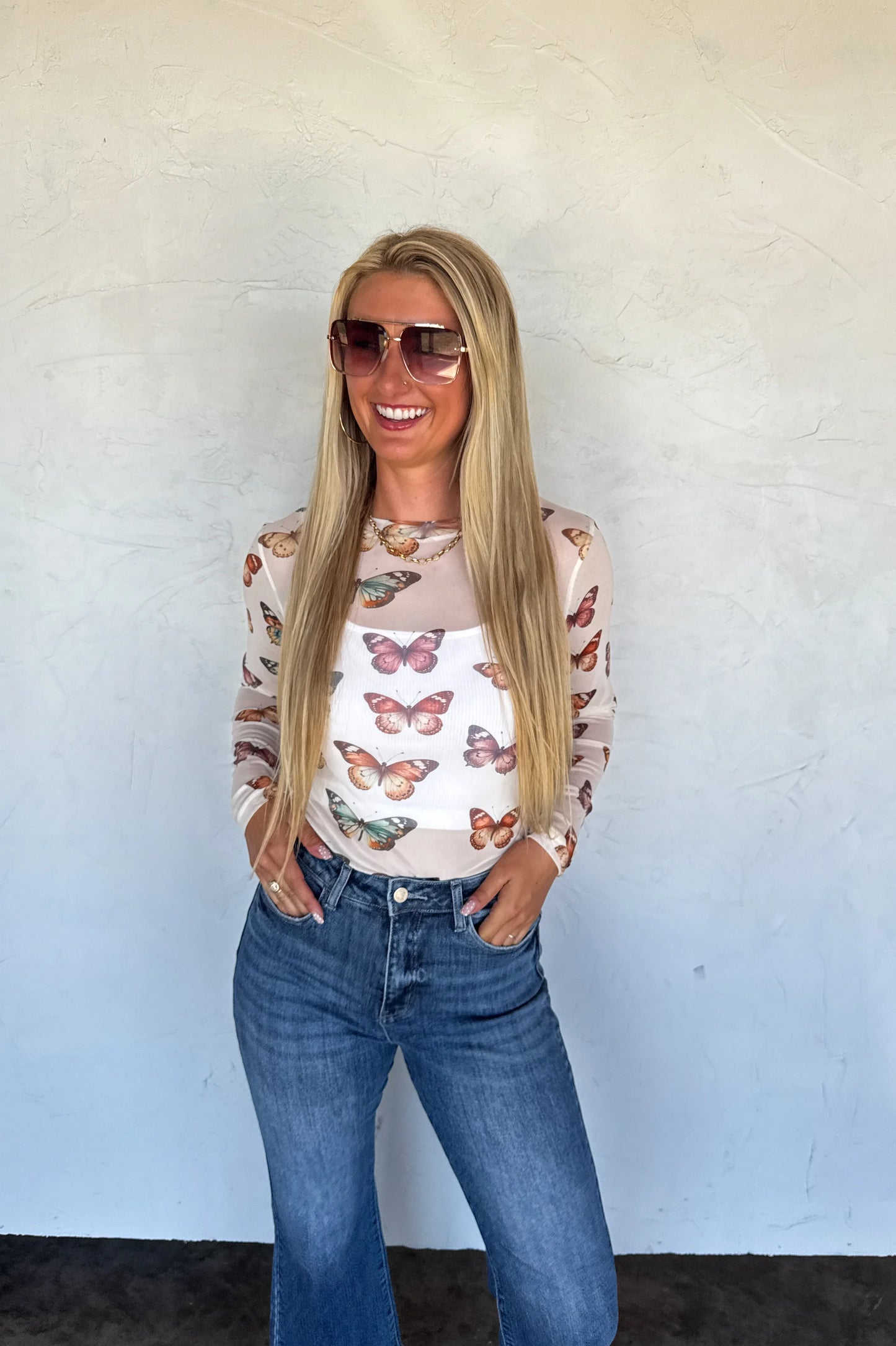 Butterfly Mesh Top