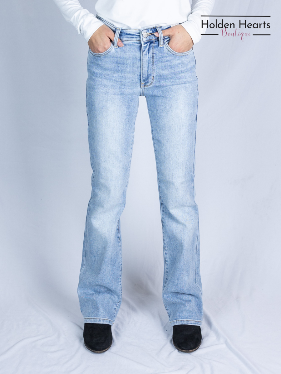 Warm and Cozy Thermal Bootcut Jeans - Holden Hearts