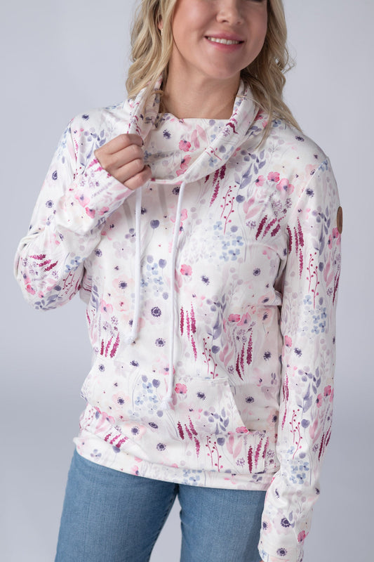 IN STOCK Soft Funnel Neck - Wildflower Gardens FINAL SALE