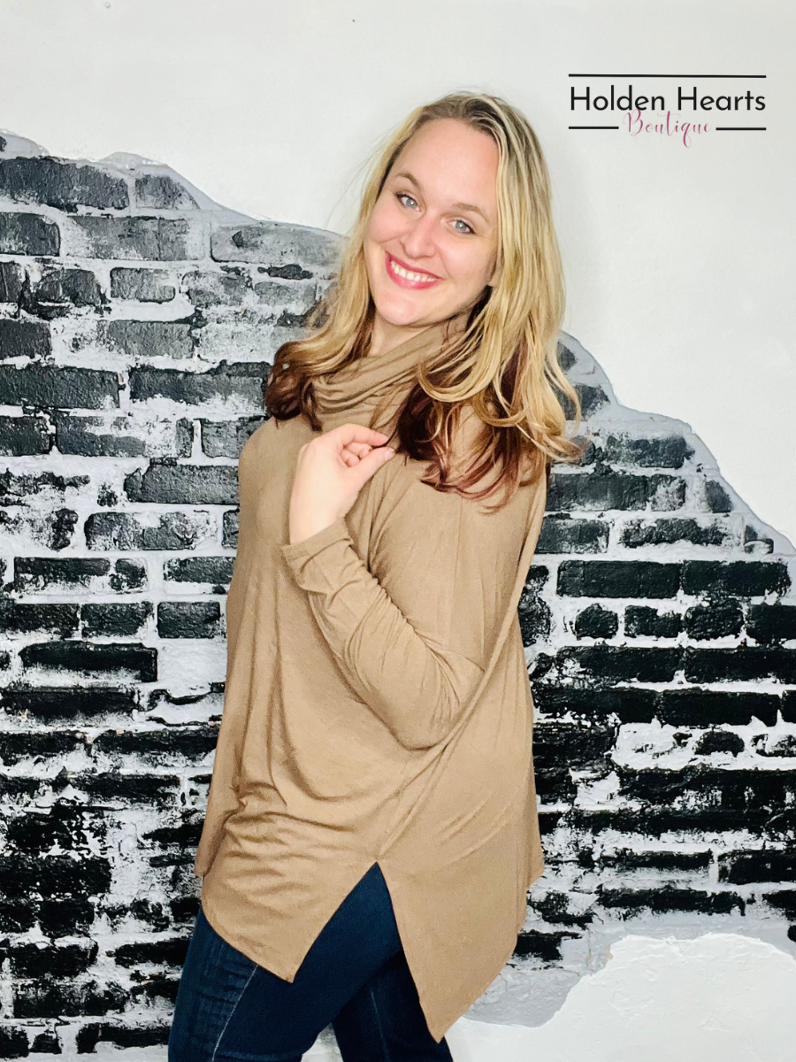 By the Fireside Top in Mocha - Holden Hearts