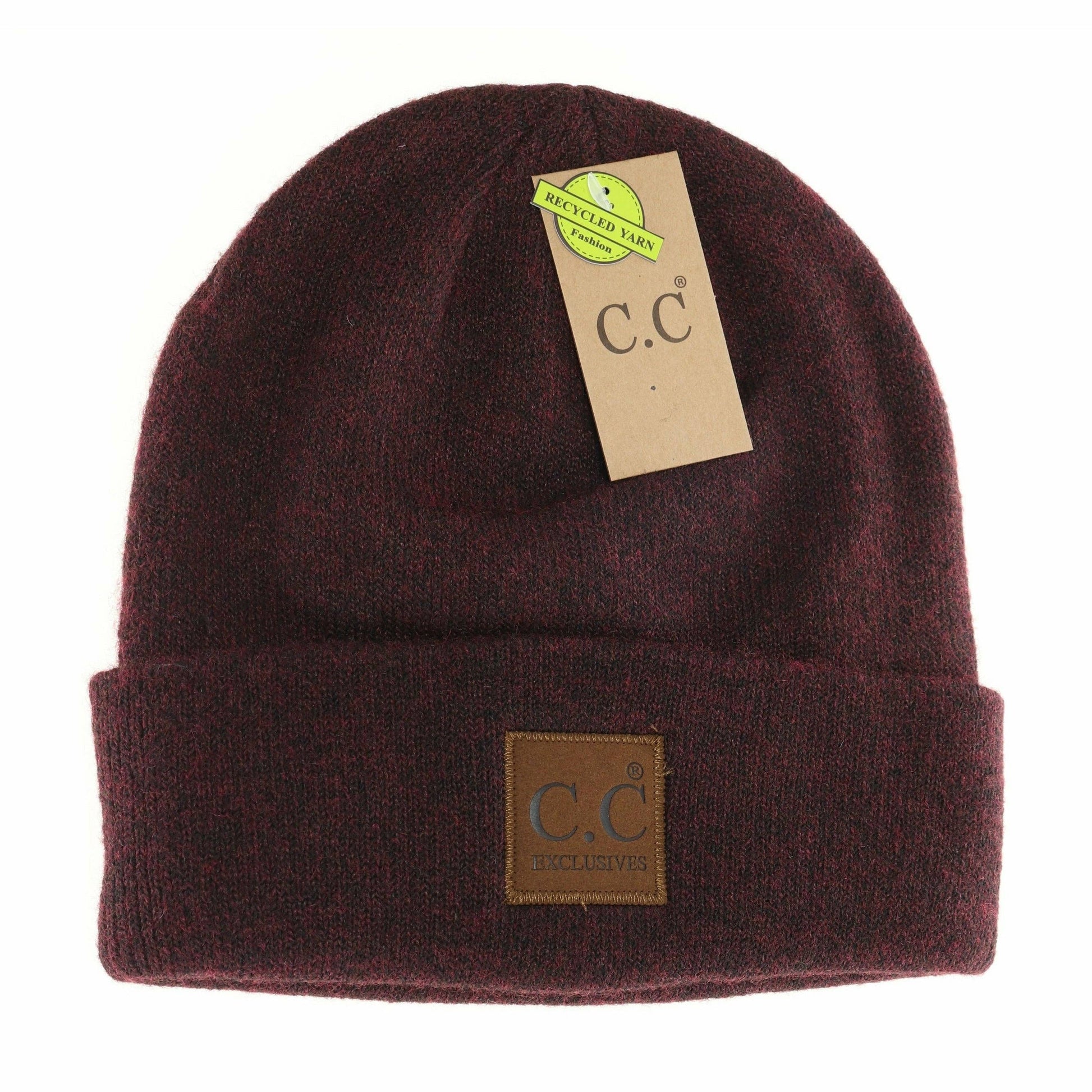Unisex Soft Ribbed Leather Patch C.C. Beanie HTM9021 - Holden Hearts