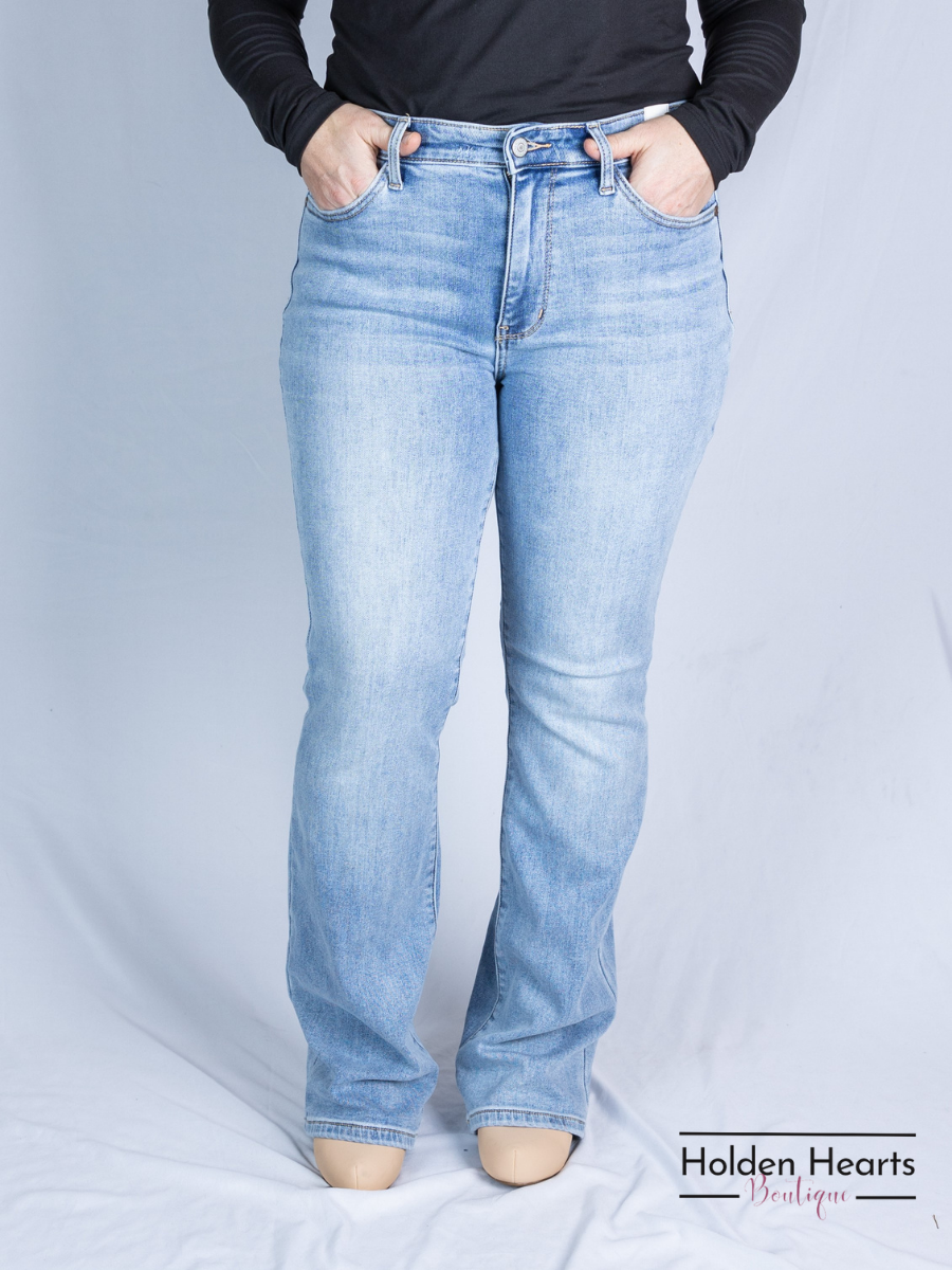 Warm and Cozy Thermal Bootcut Jeans - Holden Hearts