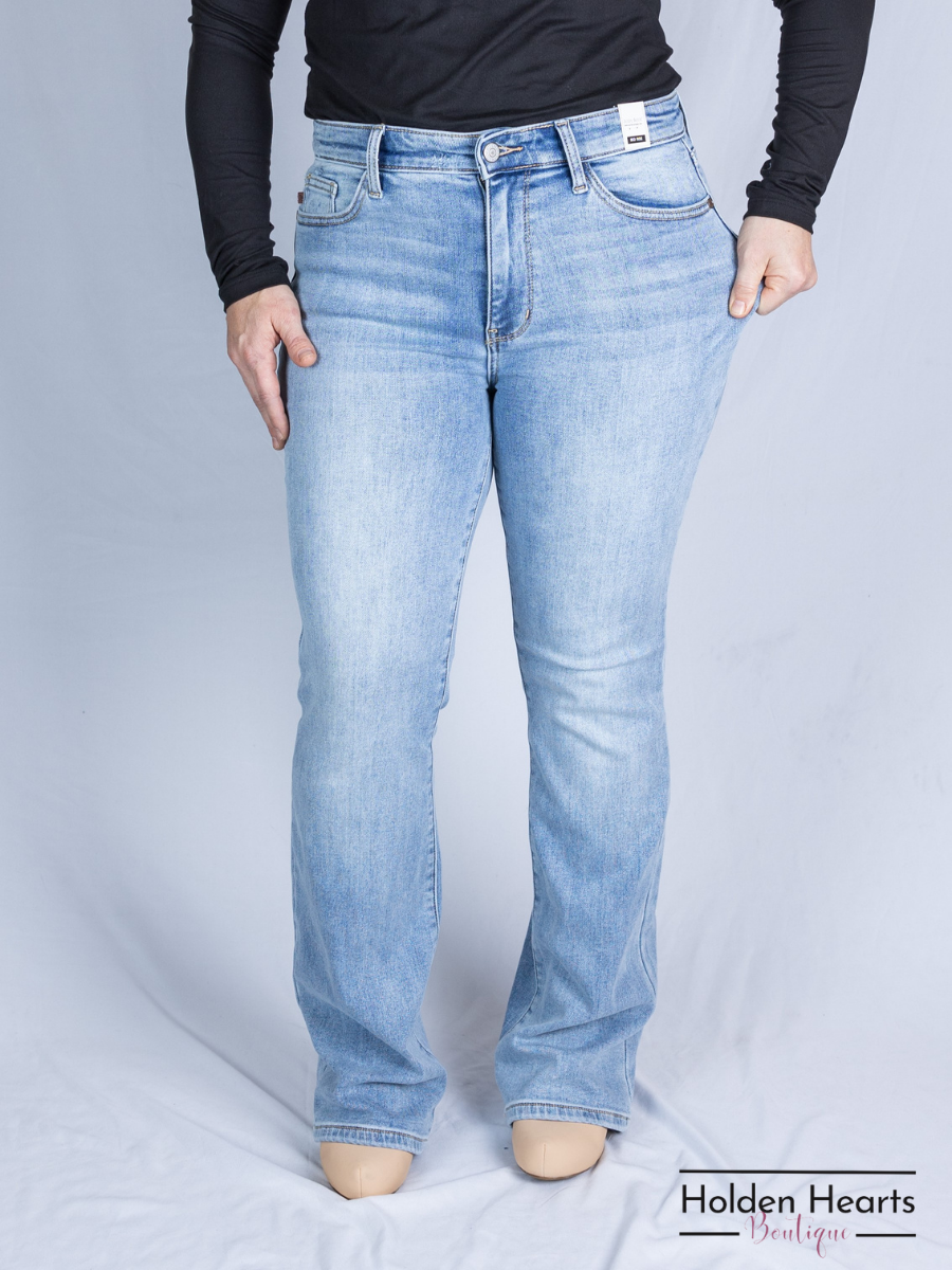 Warm and Cozy Thermal Bootcut Jeans - Holden Hearts