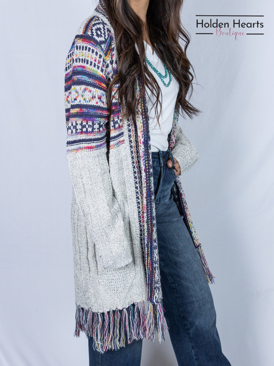 Desert Dreams Cardigan in Oatmeal - Holden Hearts