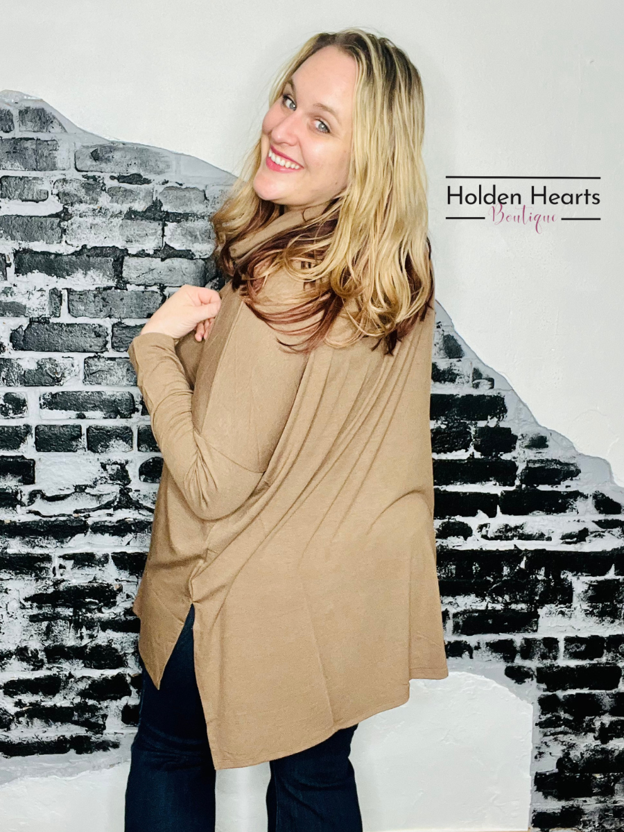 By the Fireside Top in Mocha - Holden Hearts