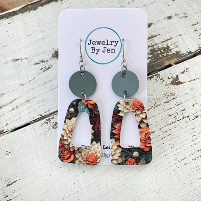 Trixie Earrings: Autumn Array of Flowers - Holden Hearts