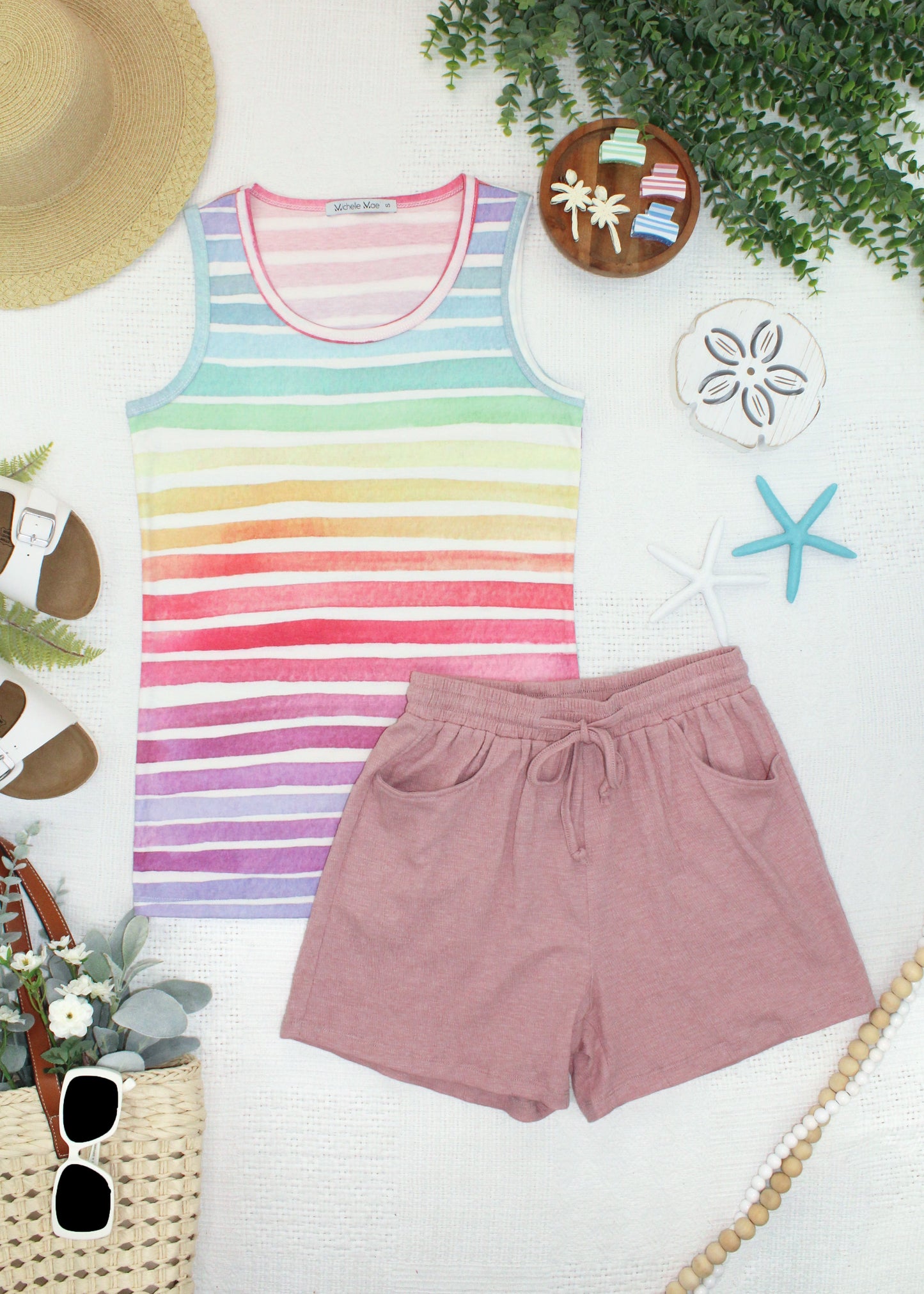 IN STOCK Ava Tank - Rainbow Stripes FINAL SALE