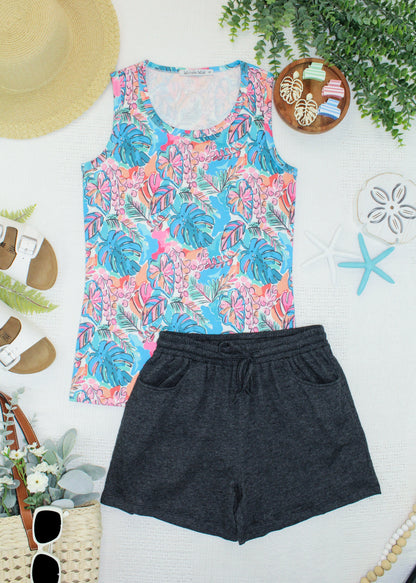 IN STOCK Ava Tank - Tropical Palm FINAL SALE