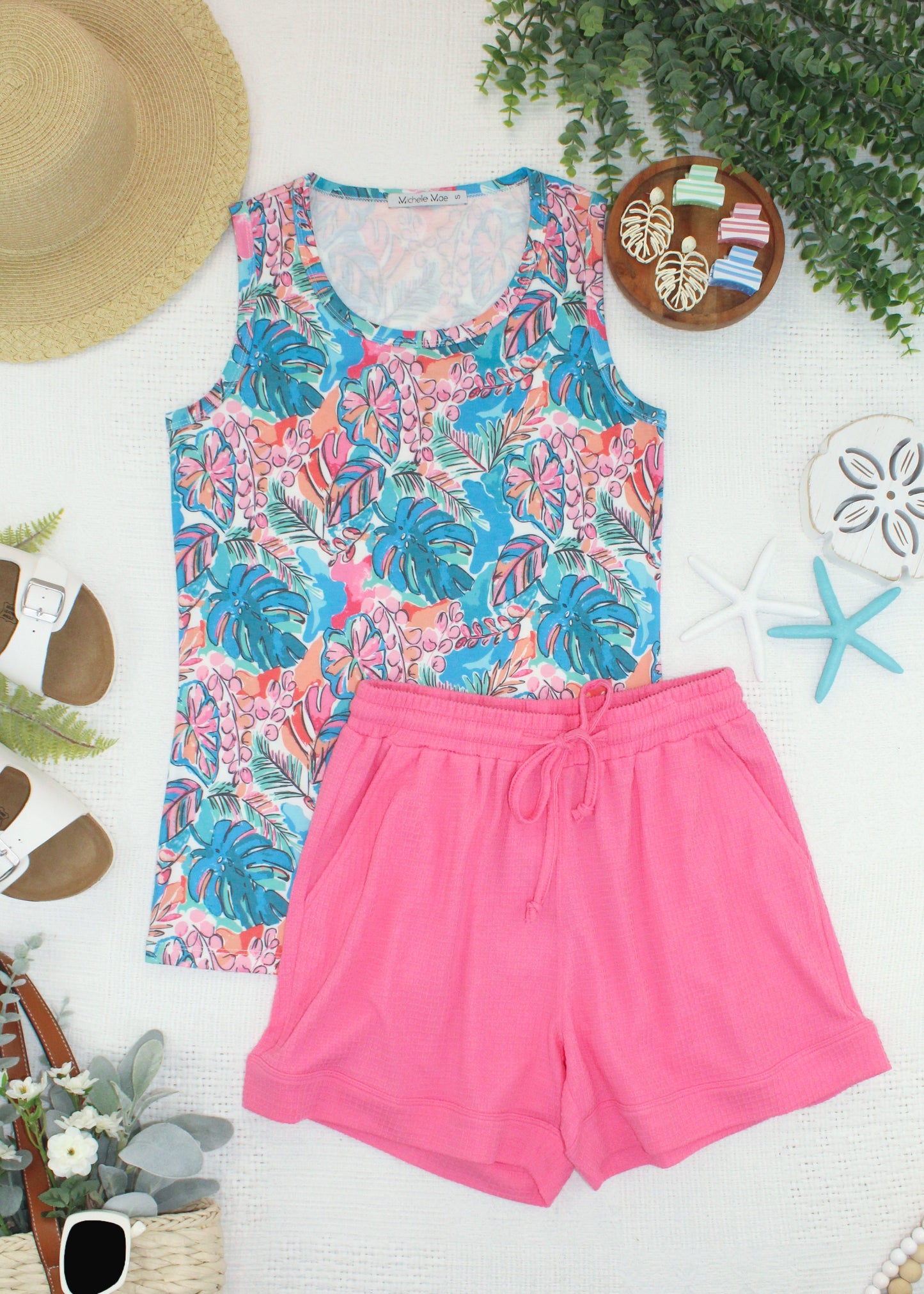 IN STOCK Ava Tank - Tropical Palm FINAL SALE