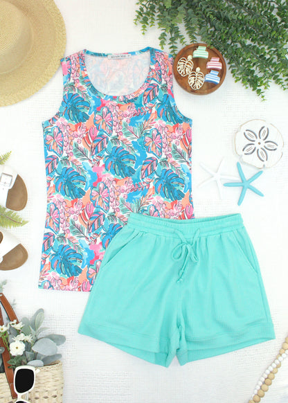 IN STOCK Ava Tank - Tropical Palm FINAL SALE