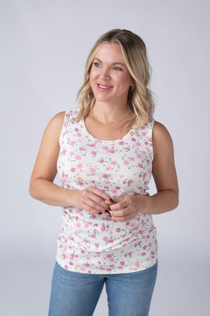 IN STOCK Ava Tank - Pretty in Pink Floral