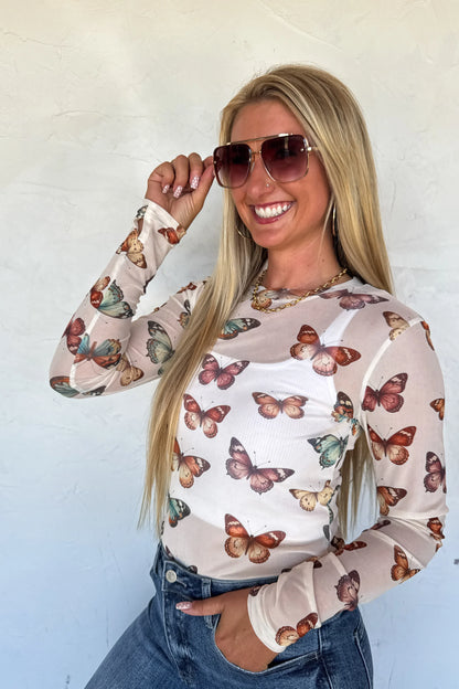 Butterfly Mesh Top