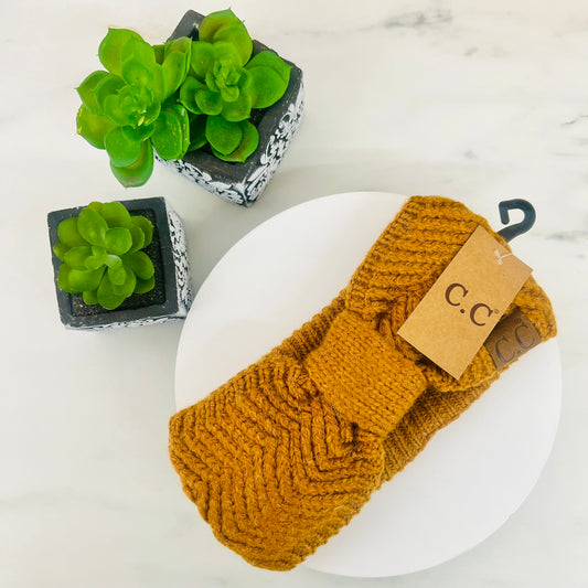 Chevron Knit Knot Women's Fashion Headband