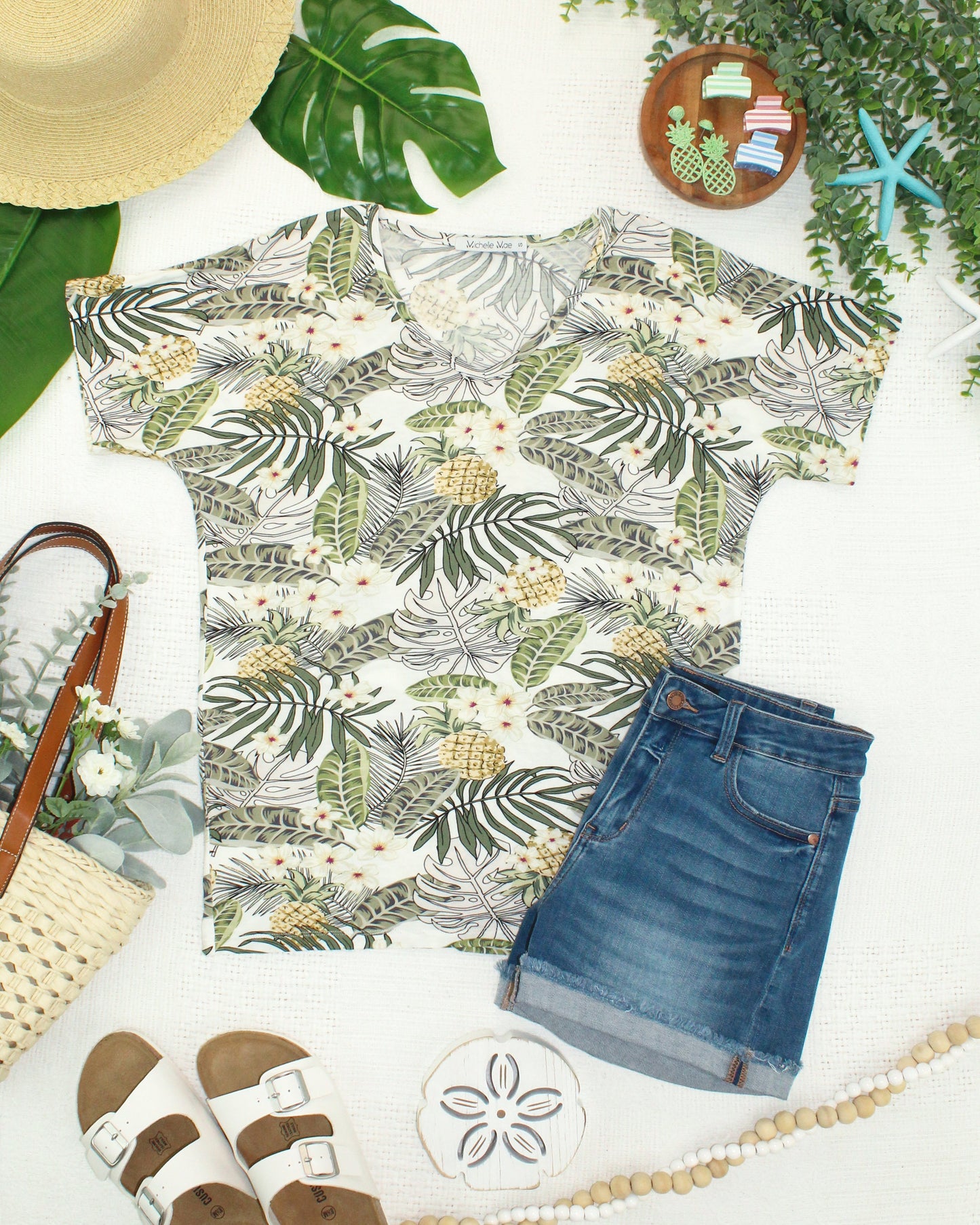 IN STOCK Chloe Cozy Top - Pineapple Leaf FINAL SALE