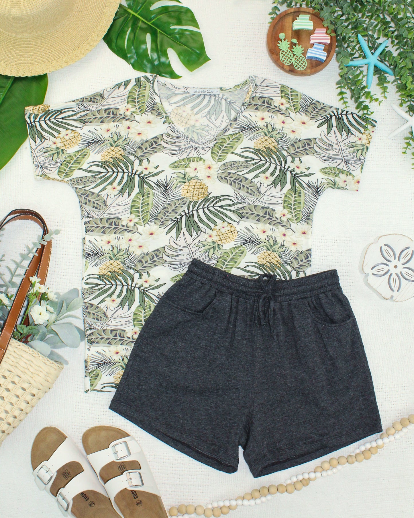 IN STOCK Chloe Cozy Top - Pineapple Leaf FINAL SALE