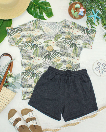 IN STOCK Chloe Cozy Top - Pineapple Leaf FINAL SALE