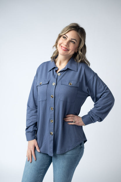 *Brenna Button Down Top - Denim*