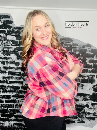 Plaid Dreams Button Up - Holden Hearts