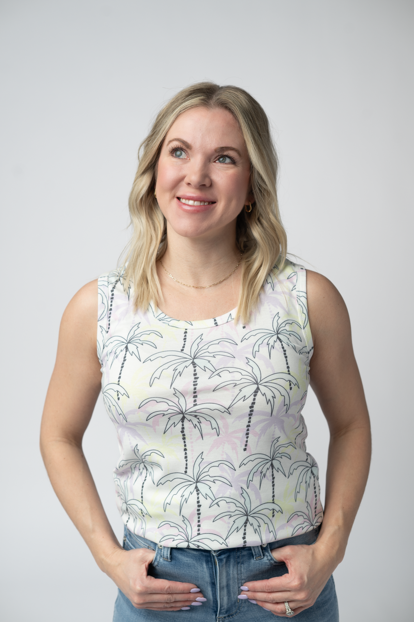 IN STOCK Ava Tank - Neon Palm FINAL SALE