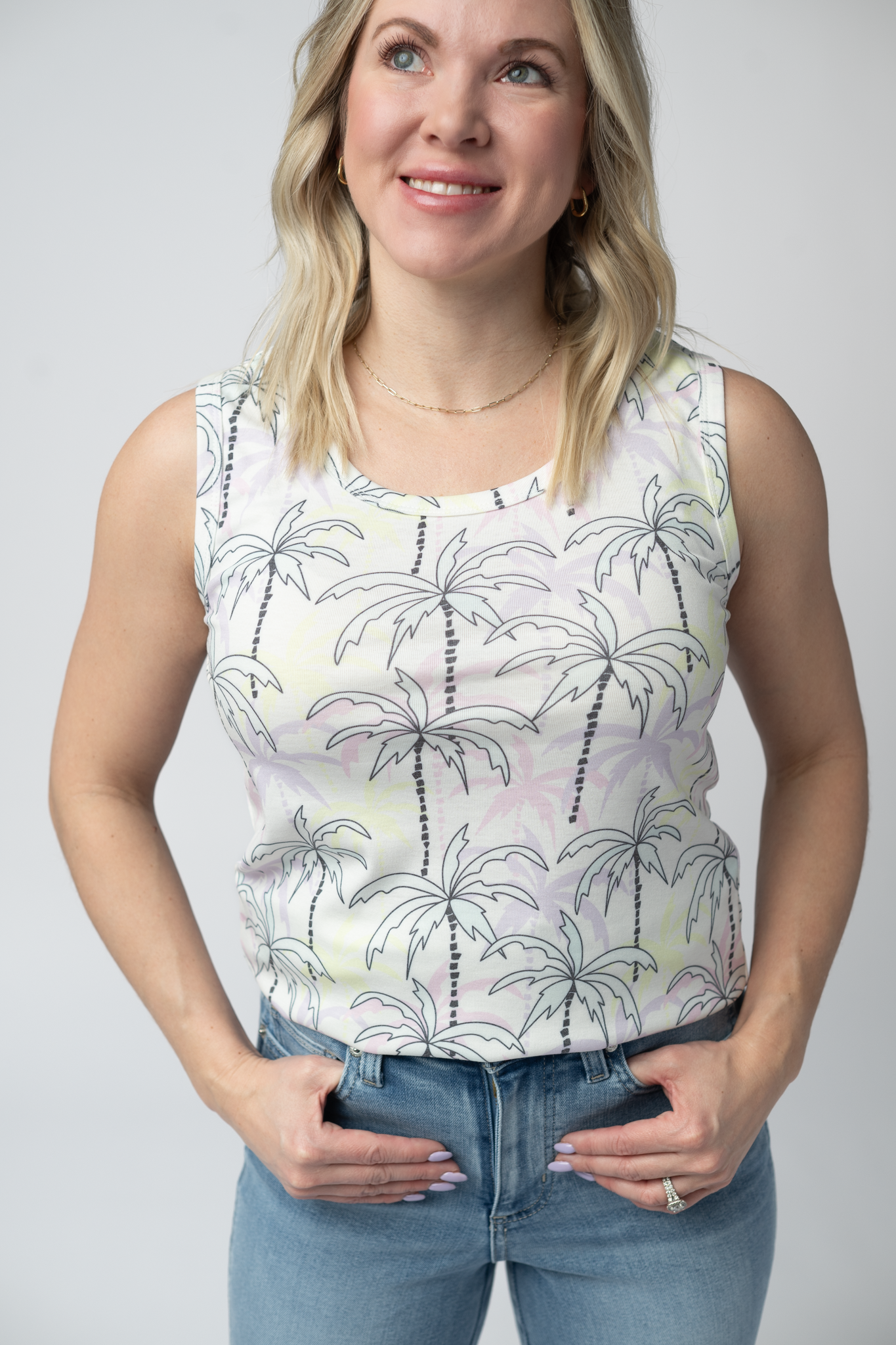 IN STOCK Ava Tank - Neon Palm FINAL SALE