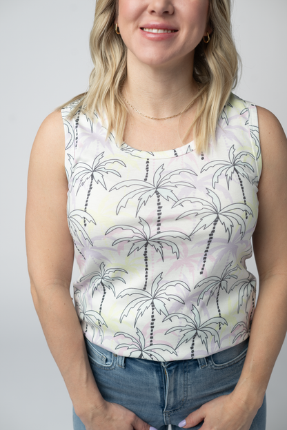 IN STOCK Ava Tank - Neon Palm FINAL SALE