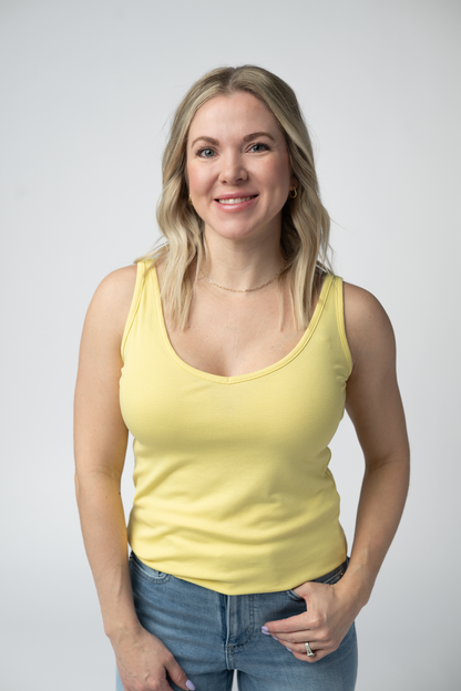IN STOCK Kennedy Tank - Lemon FINAL SALE