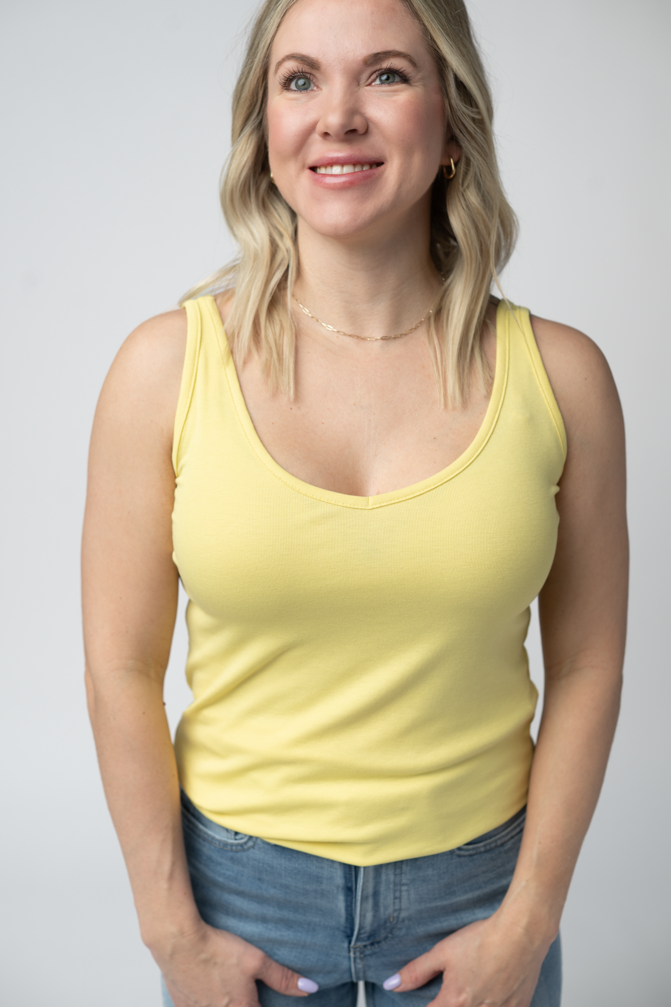IN STOCK Kennedy Tank - Lemon FINAL SALE