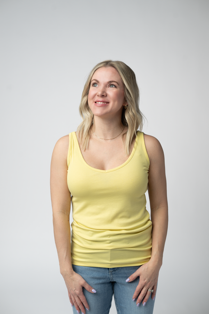 IN STOCK Kennedy Tank - Lemon FINAL SALE