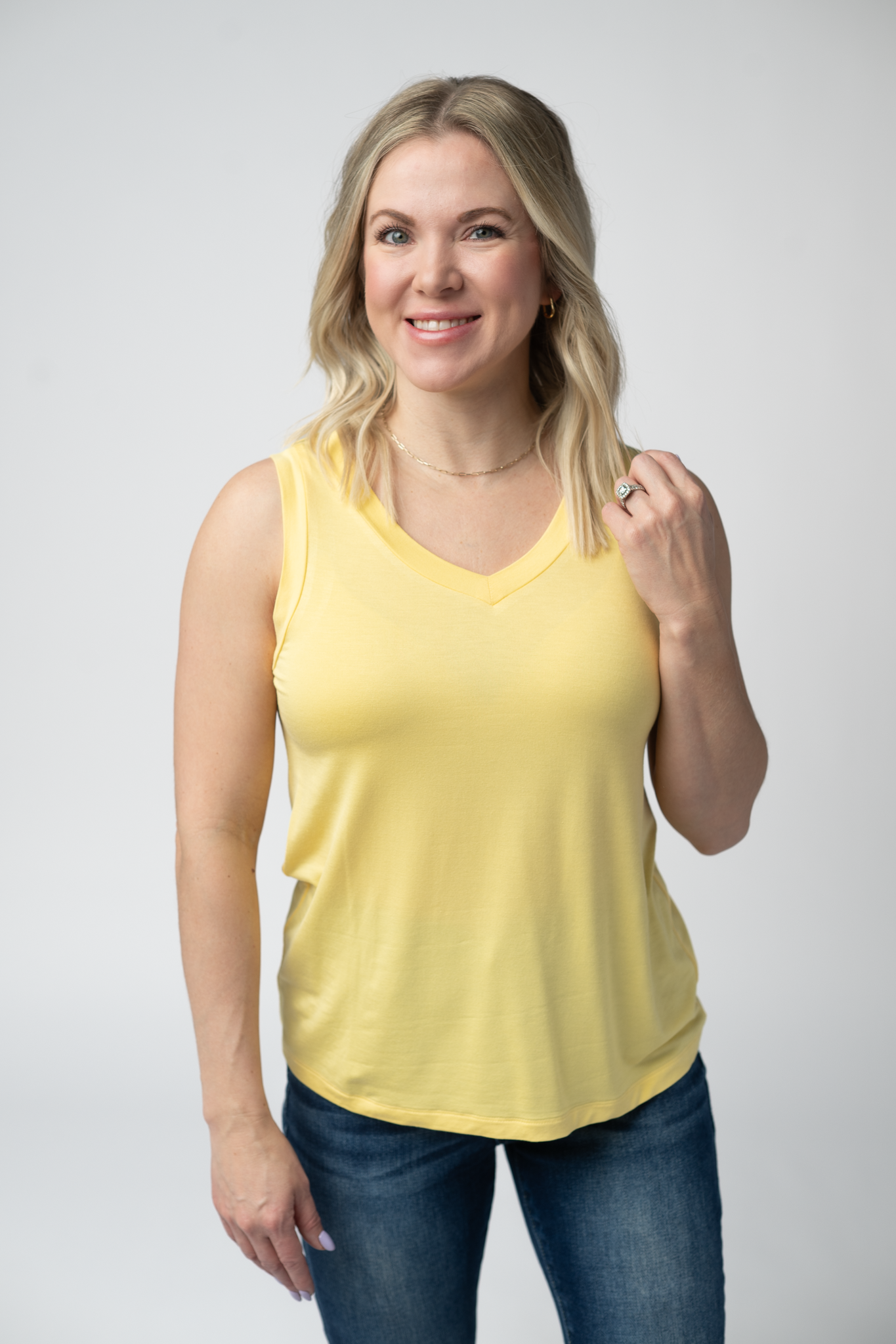 IN STOCK Noelle Tank - Lemon FINAL SALE