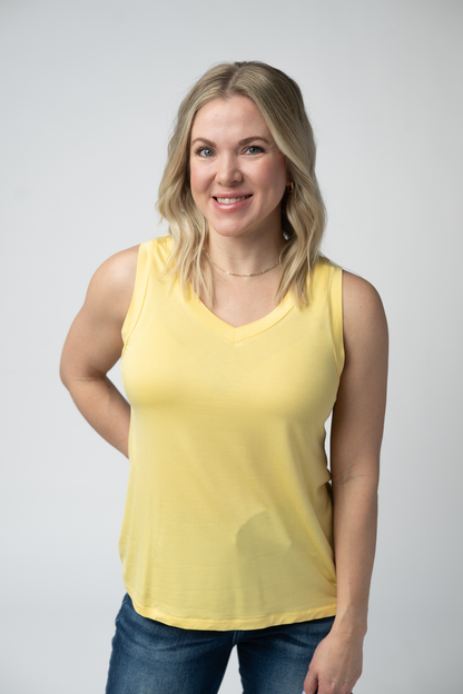 IN STOCK Noelle Tank - Lemon FINAL SALE