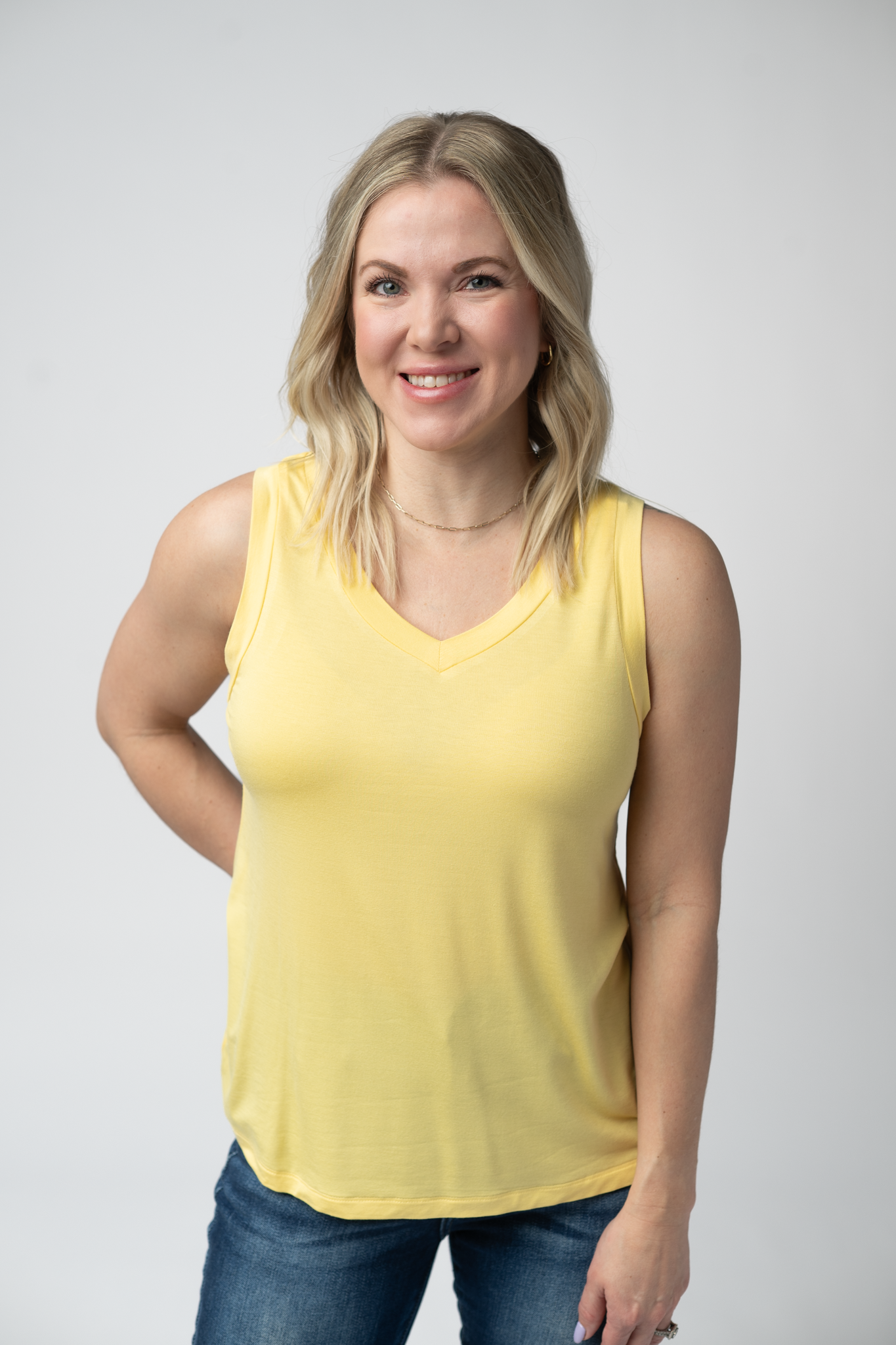 IN STOCK Noelle Tank - Lemon FINAL SALE