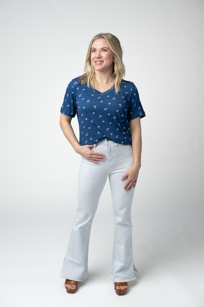 IN STOCK Sophie Top - Nautical Navy FINAL SALE