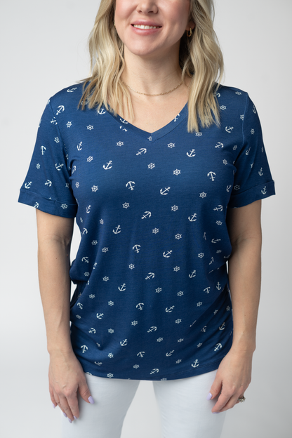 IN STOCK Sophie Top - Nautical Navy FINAL SALE